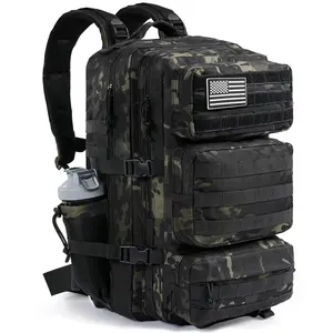 Kookoomia Military Tactical Backpack 50L Large Day Backpack Camouflage Assault Pack Bug Out Bag Waterproof Heavy Duty Hiking Treeking Survival Rucksack