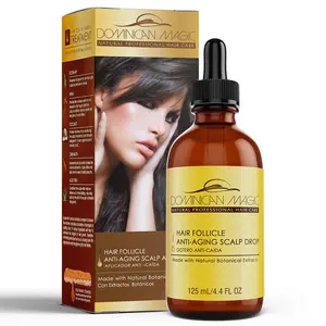 Dominican Magic Hair Follicle Anti-Aging Scalp Drop Hair Tonic with Rosemary and Cinnamon, Gotero Anti-Caida, Helps Stimulate Hair Growth