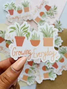 Growing Everyday Plant Clear Sticker