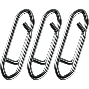 50-Pack Strong Fishing Quick Clips, High-Strength Stainless Steel Quick Clips, Suitable for Quick Bait Change in Fishing, Freshwater/Seawater Crankbaits/Baits Quick Connectors: Outdoor Sports