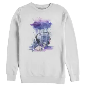 Men's Winnie the Pooh Rainy Watercolor Eeyore Sweatshirt