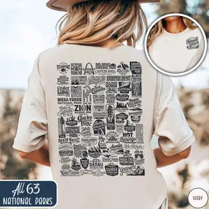 Vintage National Park Shirt Comfort Colors National Park Lovers Shirt Outdoor Lover Hiking Shirt National Park Gift for Traveler Camping Tee, Gift For Men, For Women