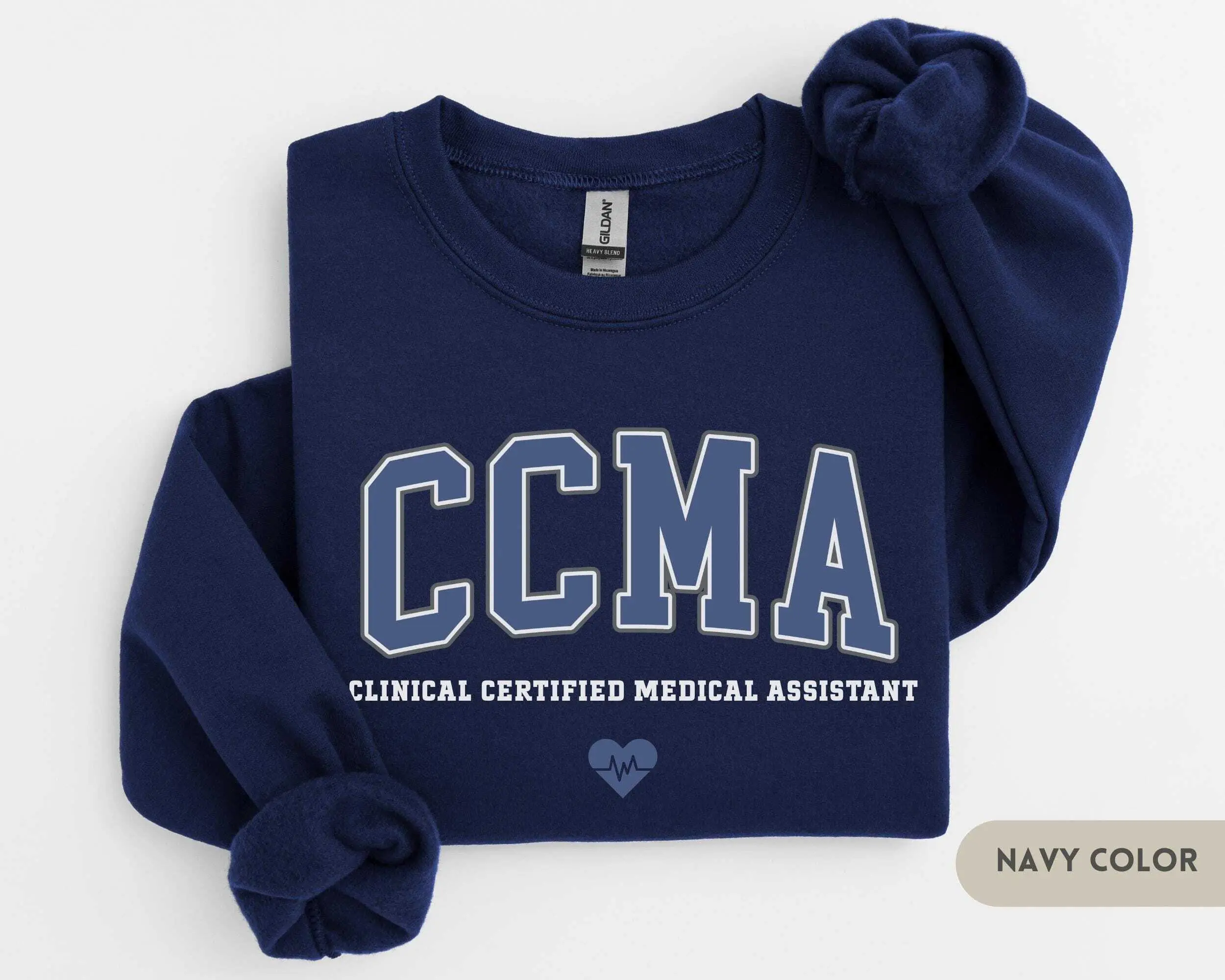 CCMA Short Sleeve T-Shirt / Sweatshirt & Hoodie, Certified Clinical Medical Assistant Crewneck, CCMA Grad Gift, CCMA Nurse Gift, Medical Assistant Sweater