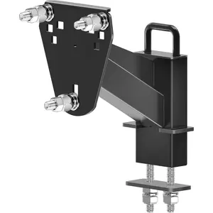 Stake Pocket Spare Tire Carrier,Spare Tire Mount Bracket for Trailer,Powder Coat Steel Black, Fits Most 4 & 5 & 6 & 8 Lugs Wheels on 4", 4.5'', 4.75'', 5", 5.5",6" or 6.5" Bolt Patterns (4-6.5 Inch)