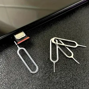 Stainless Steel Sim Card Ejector Pin, Sim Card Pin Opener, Universal Phone Tray Removal Tool, Portable Key Chain Needle for iPhone & Android