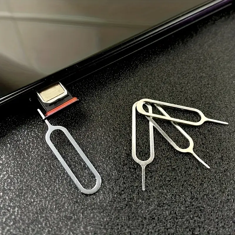 Stainless Steel Sim Card Ejector Pin, Sim Card Pin Opener, Universal Phone Tray Removal Tool, Portable Key Chain Needle for iPhone & Android