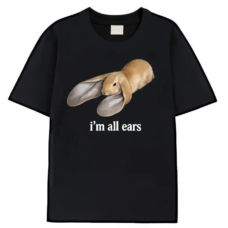 i'm all ears bunny T-Shirt Unisex Cotton Graphic T-Shirt