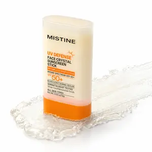 【MISTINE】 Solid  Sunscreen Stick - UV Defense Crystal, SPF 50+, Portable Sunscreen, Sheer Touch, Moisturizing, Face and Body Use, Wide Coverage, Summer Outdoor Use
