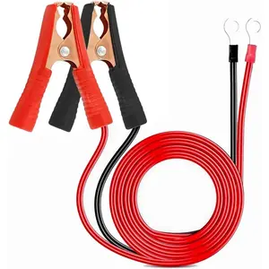 2 Pcs Alligator Clips Booster Jumper Cable 50A-3.3 ft 13 AWG Alligator Clips Booster ，for 12V/ 24V Car Battery Charging