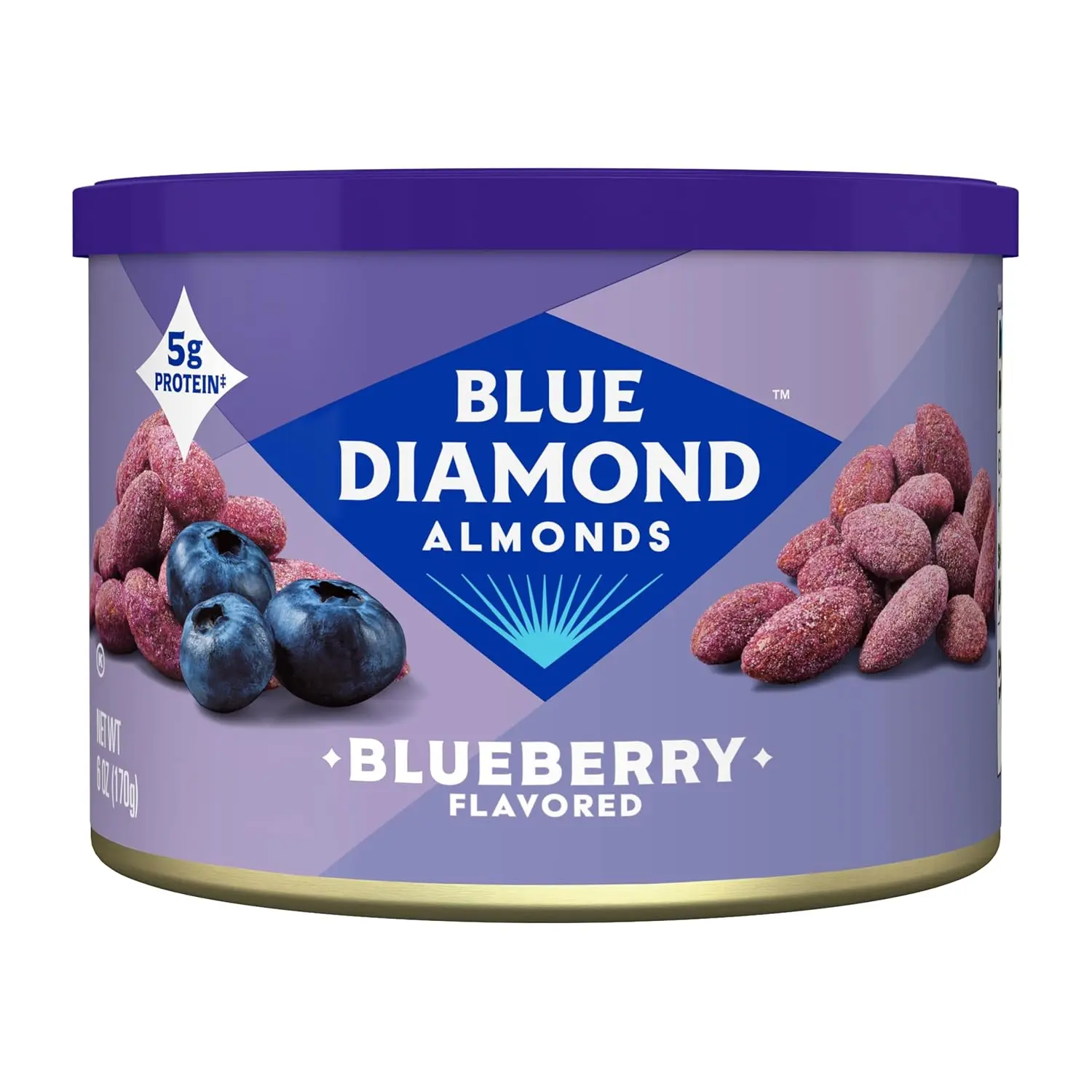Blue Diamond Almonds Sweet Blueberry Flavored Snack Nuts, 6 oz, Pack of 1