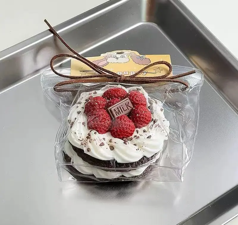 [Buy 3 get 1 free】cake Chocolate Raspberry Tower Cake Food-Grade Silicone Slow-Rising Rebound Squishy Fidget Toys for Stress Relief - Soft Squeeze Toys with Thick Creamy Slime Texture, Handmade Non-Toxic Sensory Toys