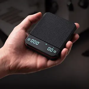 Ultra Mini Coffee Scale with Timer, 2kg/0.1g Ultra-Precision Smart Pocket Scale, Rechargeable Digital Espresso Scale for Espresso/Pour-Over Coffee/Matcha, Portable Digital Kitchen Scale for Barista