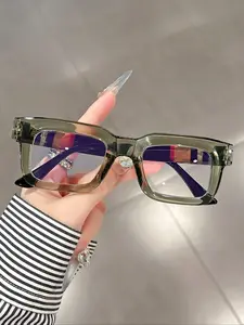 Unisex Vintage Cat Eye Frame Eyeglasses, Trendy Casual Eyeglasses for Everyday Use, Fashion Accessories for Outdoor Activities, Stylish Square Frames, Fashionable Frames Glasses