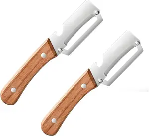 2 PCS Premium-Grade Fruit & Vegetable Peeler-Heavy Duty Stainless Steel Multi-Tool with Vegetable Peeling, Julienne Shredding & Bottle Opener, Ultra Sharp & Durable