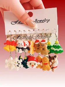 Christmas Earrings Set 10-20pcs, Holiday Gift Idea, Festive Jewelry Collection, Perfect for Christmas Celebrations & Gifts
