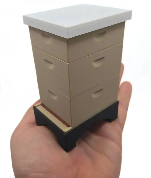 Langstroth Beehive Model 1:8 Scale