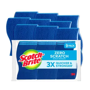 Scotch-Brite Scrub Sponge, Non-scratch, 9-Count
