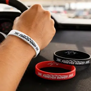Kyle Busch Memorial Bracelet Forever Rowdy Silicone Wristband Racing Fan Gift 6V2O8