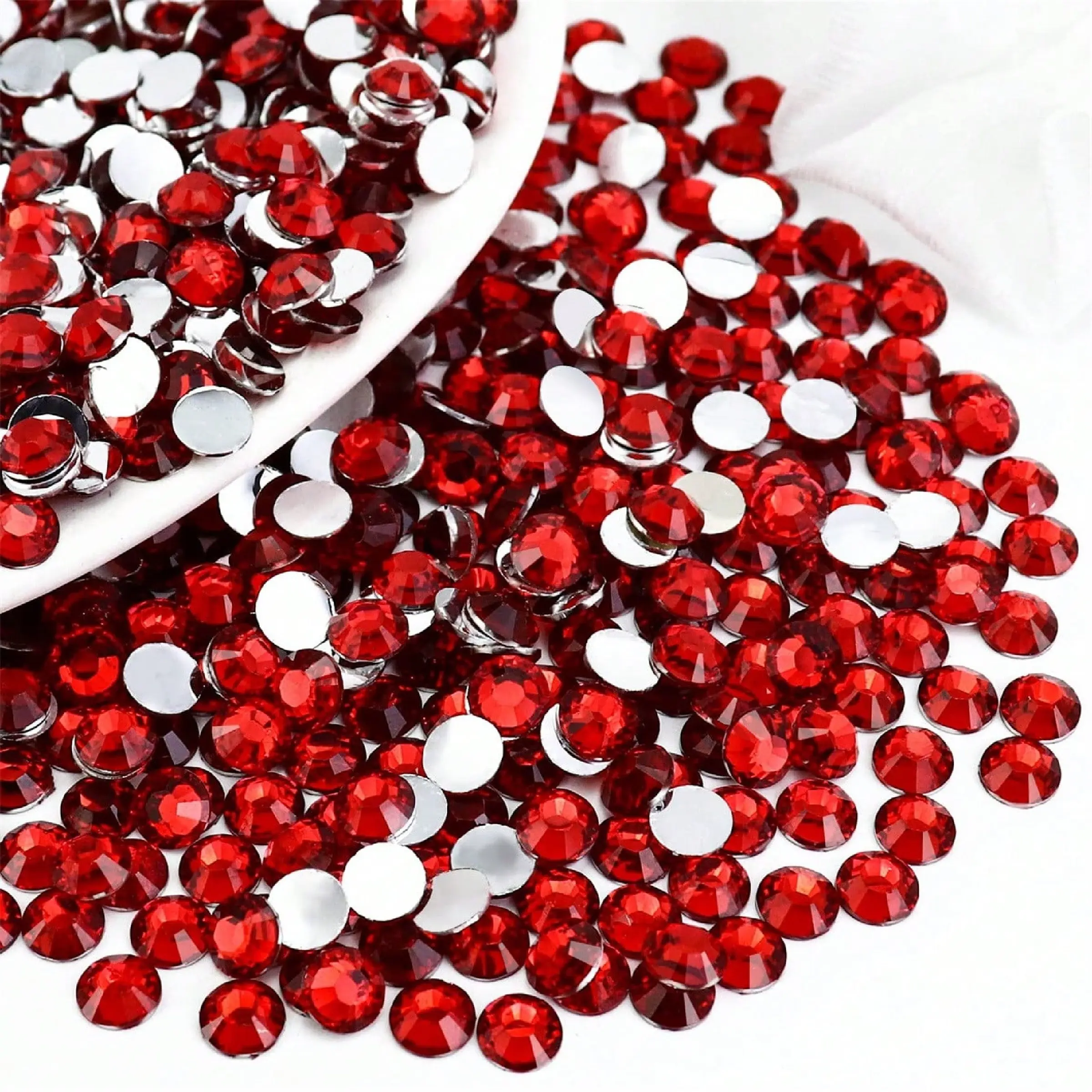 500/1000/2,000pcs Flat-Back Resin Rhinestones, 3–6mm Round Jelly Gemstones, Ideal for Crafting, Shoes, Clothing, Cosmetics, Bags, Decorations
