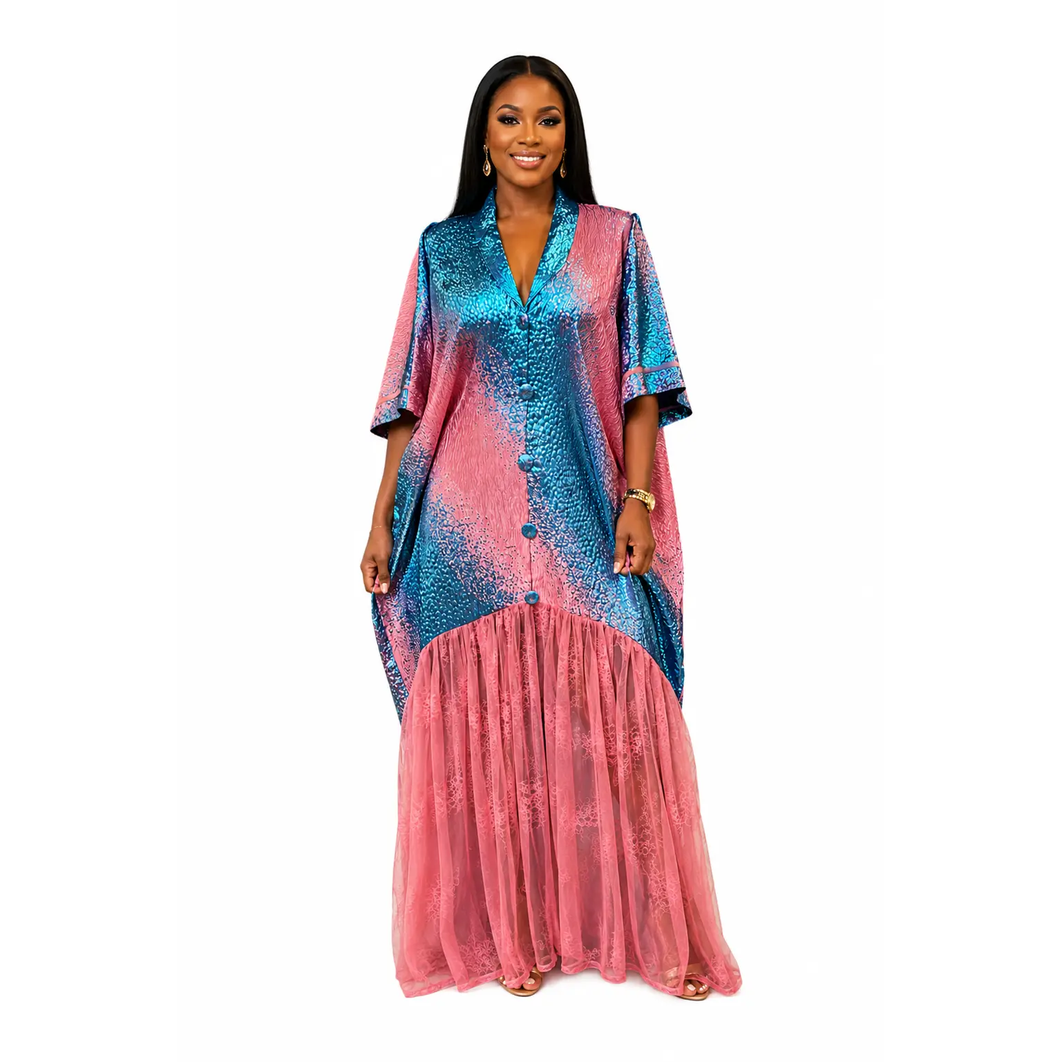 Brocade/Chantilly Mix Dress