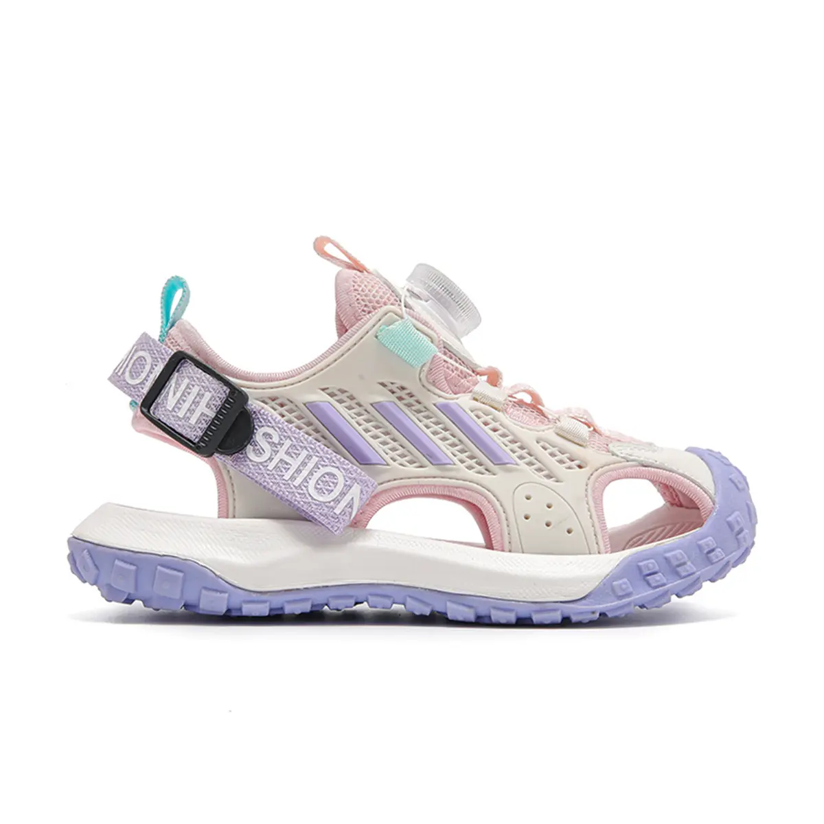 LDZ 8005 Children's sports sandals 2025 summer boys' closed toe sandals sweet non-slip and anti-kick girls' beach shoes