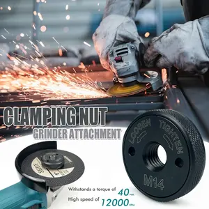 Portable M14 Angle Grinder Lock Plate Clamp Head, Quick Release Tightening Press Board, Self-Locking M14 Angle Grinder Holder, Angle Grinding Tools