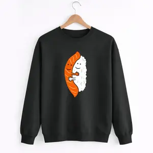 Cute Salmon Sushi Hugging Sweatshirt – Long Sleeve Japanese Inspired Design