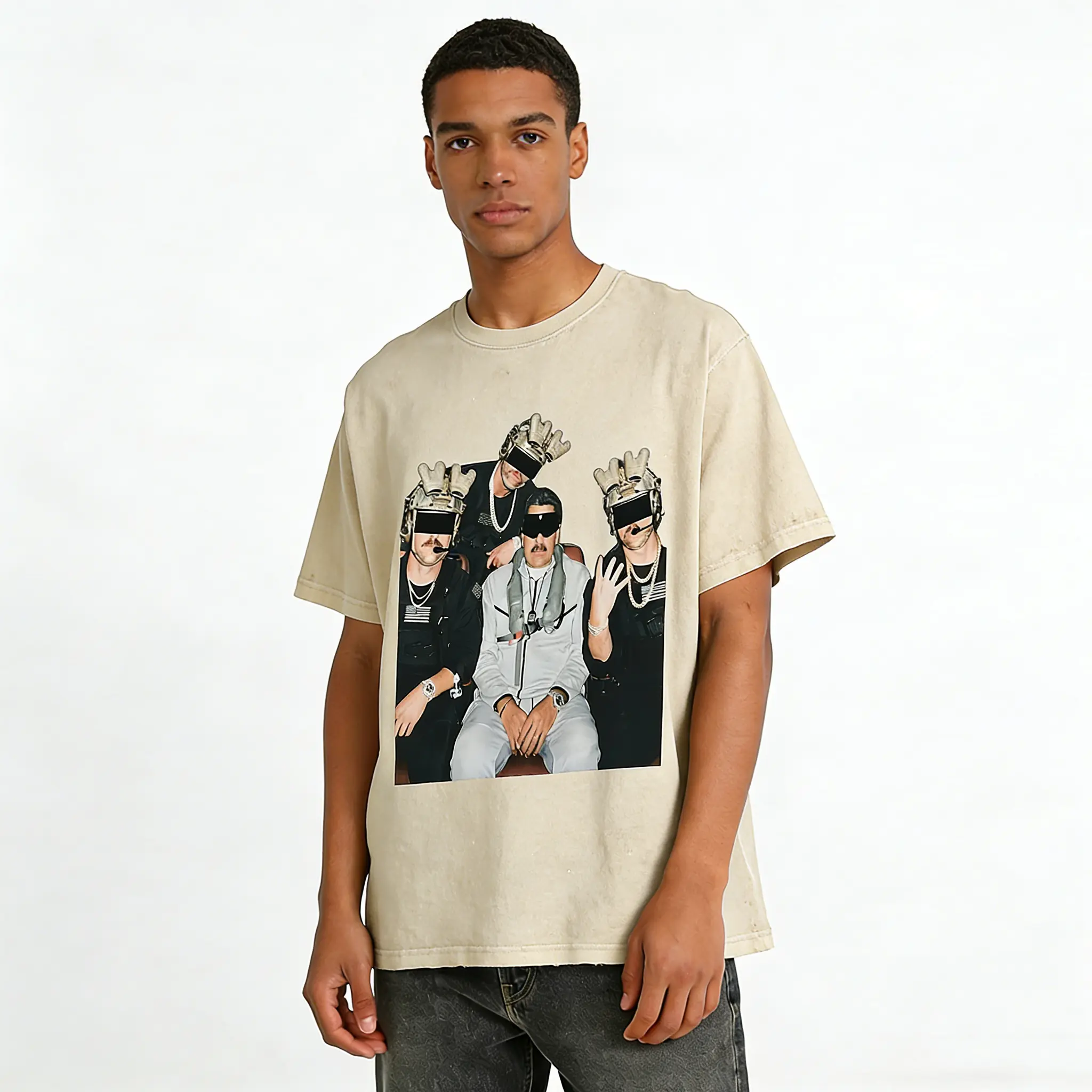 Washed T-shirt-Apricot