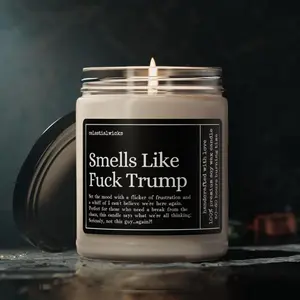 Smells Like F*ck Trump Candle, Not My President, Kamala Harris, Anti-Trump Candle, Save America, Funny Political Gift, Democrat, Liberal