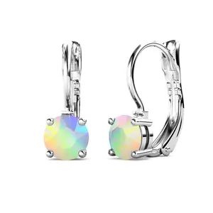 Lyric 18k White Gold Plated Drop Earrings