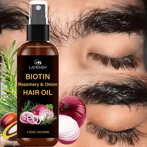 100ML Rosemary, Peppermint & Biotin Hair Oil, Nourishes Damaged Hair, Smooths & Shines, Liquid Form, No Ca Prop 65 Warning