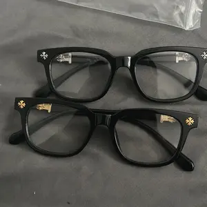 2PCS New Square Glasses, Unisex Stylish Light Luxury Elegant Artsy Business Frames, Available in Multiple Colors, Perfect Gift for Him, Suitable for Daily Wear and Square Frame Eyeglasses