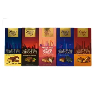 SnackKings Dubai Chocolate Variety Pack - Luxury Dubai Chocolate, Angel Hair, Cheesecake, Mocha & Pistachio, Cookie Butter
