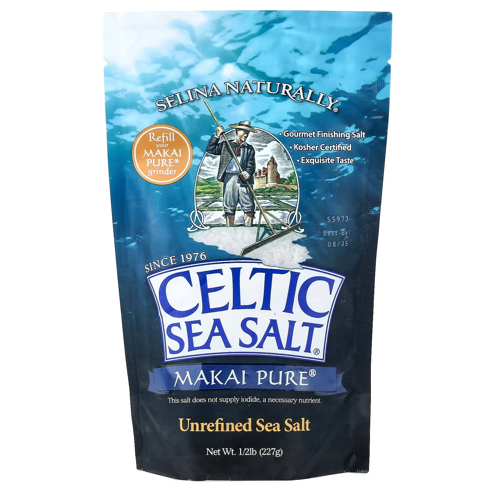 Celtic Sea Salt Makai Pure®, Unrefined Sea Salt, 1/2 lb (227 g) Celtic Sea Salt Makai Pure®, Unrefined Sea Salt, 1/2 lb (227 g)