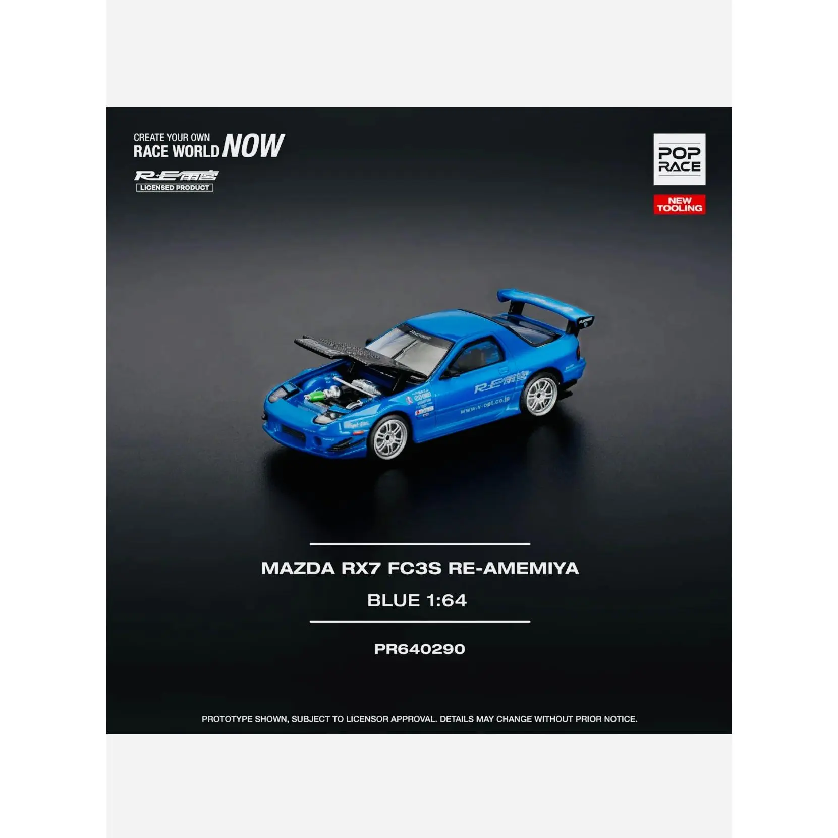 Pop Race Factory Sealed RX7 (FC3S) Re-Amemiya Blue #290