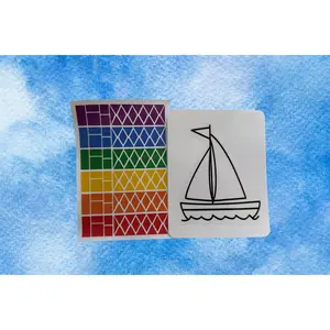 Sailboat Suncatcher Kit - DIY Art Project - Kid Craft - Crafts for Adults - Stained Glass Sailboat - Party Favors