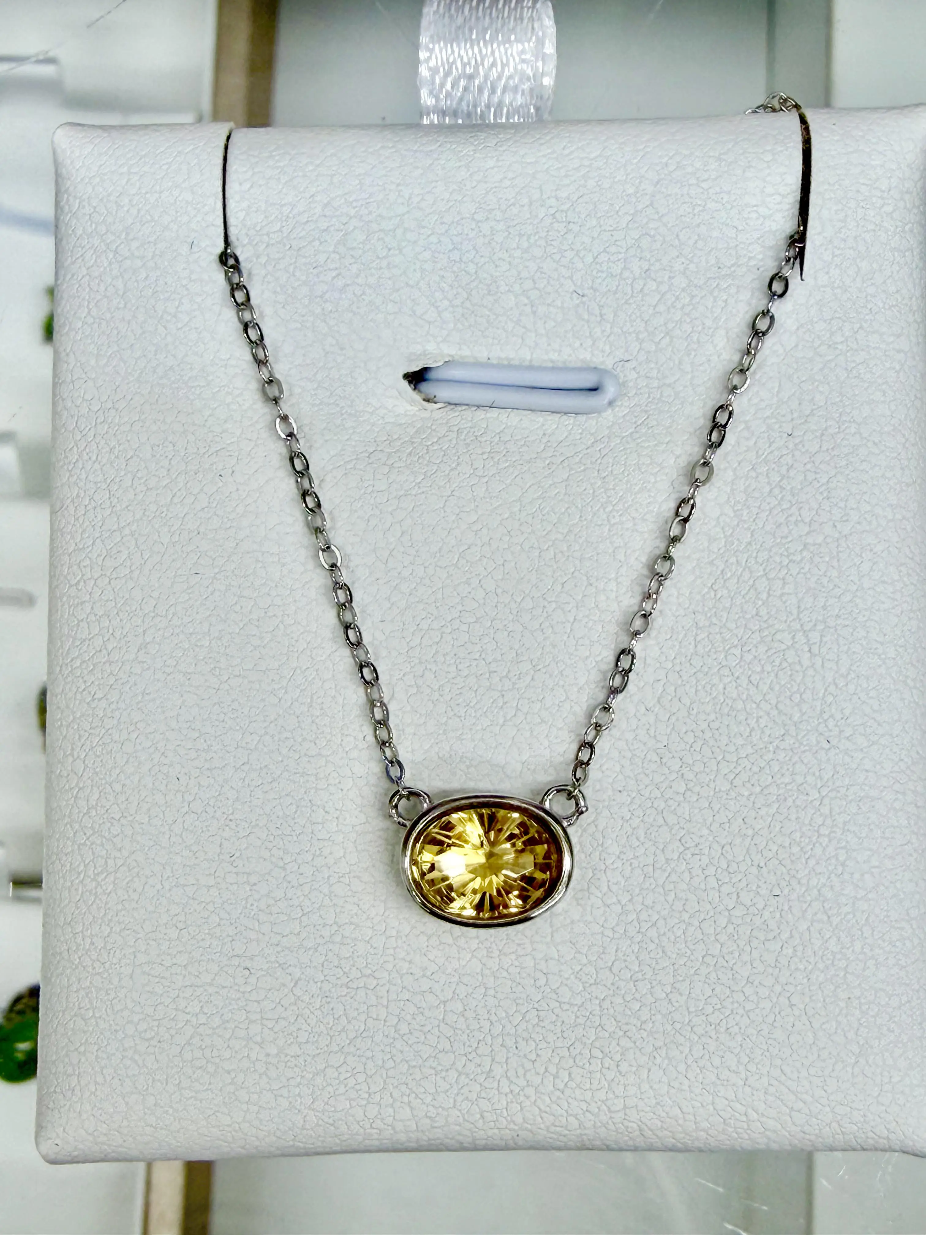 Lily(19399)gc.925 Silver Citrine Necklace