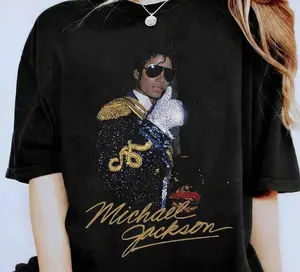 Michael Jackson King of Pop T-Shirt, 90s Graphic Cotton Tee, Michael Fan Gift