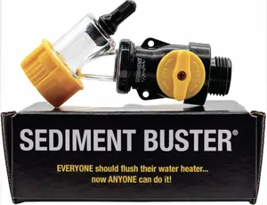 Sediment Buster - Water Heater Tool UL Verified V699054 – Flushes, Cleans, Drains, Breaks Up Sediment Clogs from Electric or Gas Water Heaters – Easy to Use