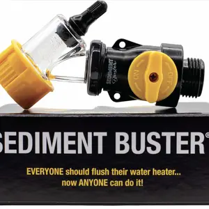 Sediment Buster - Water Heater Tool UL Verified V699054 – Flushes, Cleans, Drains, Breaks Up Sediment Clogs from Electric or Gas Water Heaters – Easy to Use