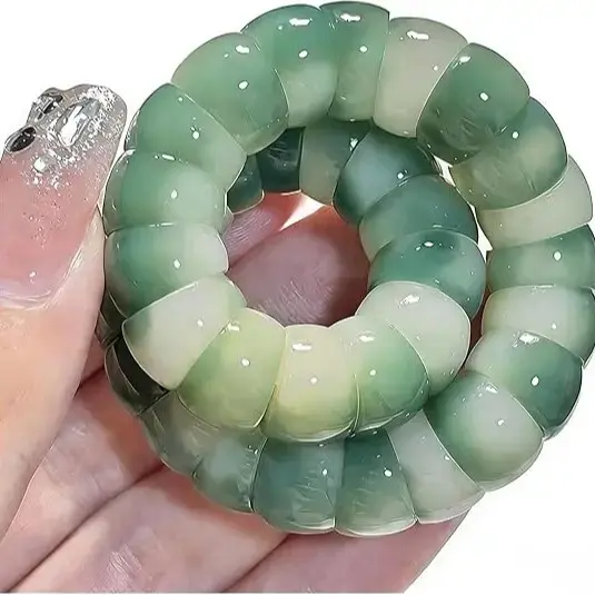 Green with floral patterns