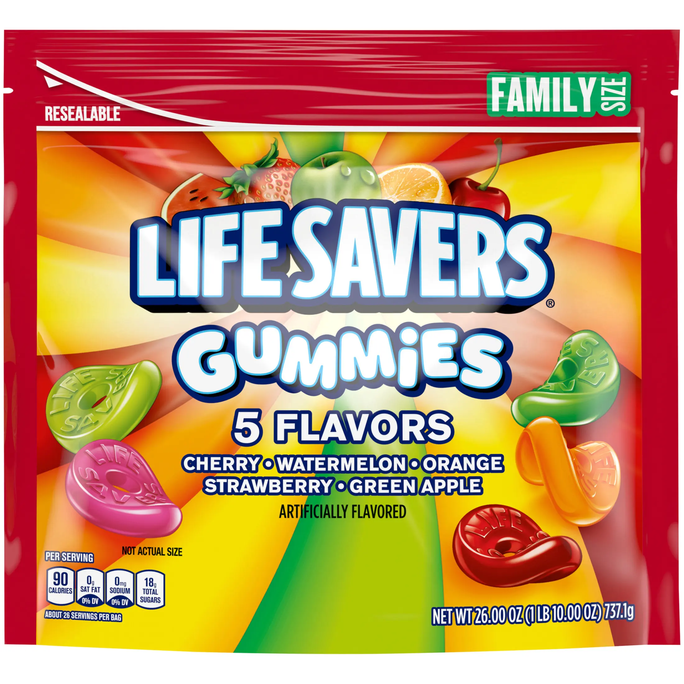Life Savers Gummies 5 Flavors Gummy Candy, Family Size - 26 oz Bag 4.7 out of 5 stars