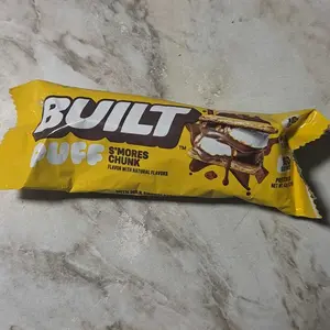 Official BUILT Bar, Puff Protein Bar Snack, S'mores Chunk Puff, 15g Protein, 160 Calories, Collagen, Perfect On The Go Snack, Not Gluten Free 12 Count Box