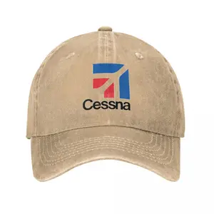Cessna Aircraft Logo Baseball Cap - Adjustable Breathable Dad Hat for Women  Teens, Blue/Red/White Aviation Design, Outdoor Sports  Casual Wear, Hand Washable Birthday Gift, Everyday Accessory, Trendy Design, Comfortable Fit, Teens Fashion
