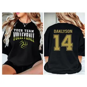 Customized Volleyball Sweatshirt, Your Name Volleyball Shirt, Custom Volleyball Shirt, Game Day Shirt