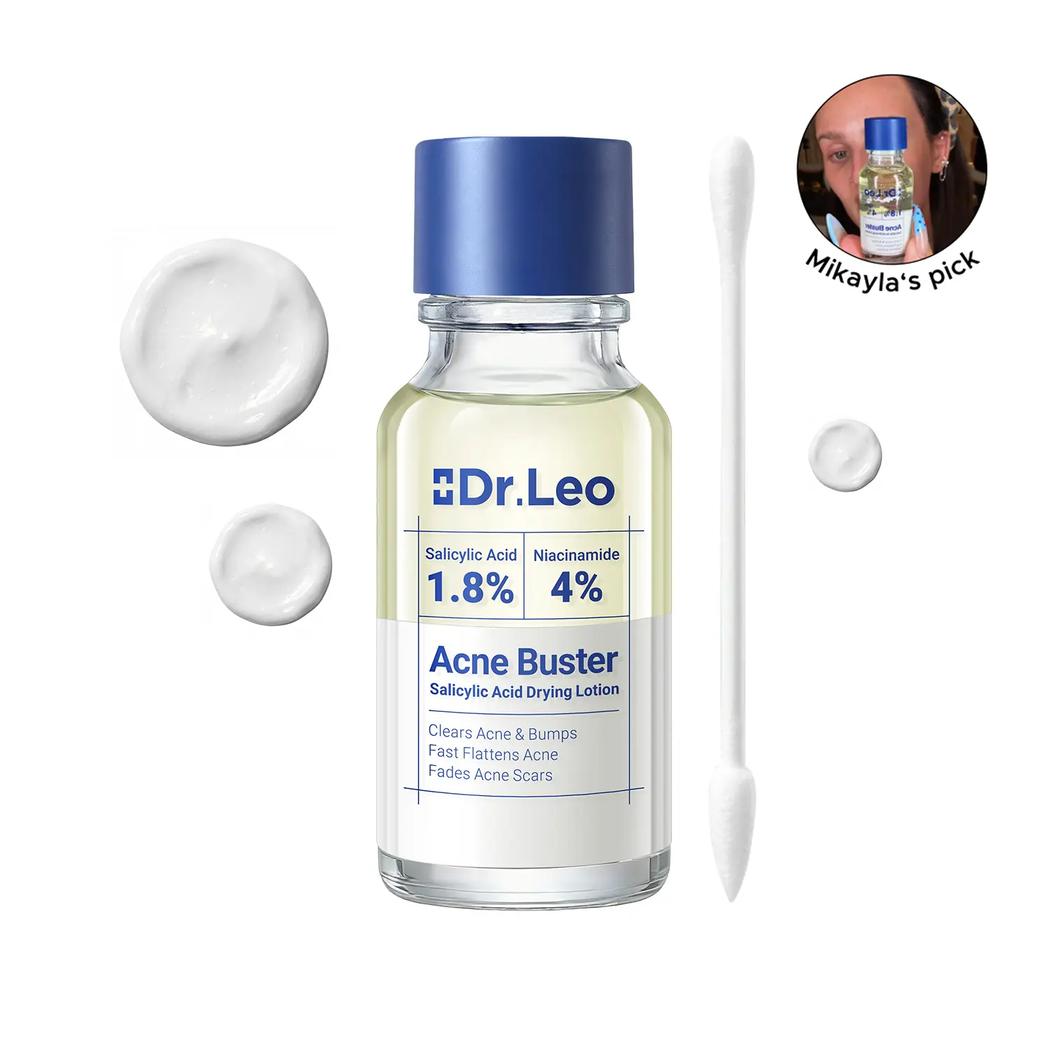 Dr.Leo Drying Liquid - Fast-Acting Salicylic Acid Powder Acne Spot Treatment, Exfoliant for Pimple Reduction, Dark Marks, Oil Control, Anti-Inflammation, Targets Chin & Jaw Acne (20ml) #DealsForYouDays, Exfoliate, Blemish Relief, Face Care Products, Beaut