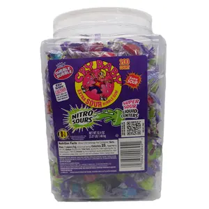 Cry Baby Nitro Sours Tub 240 ct. - Extra Sour Bubble Gum Ball with Fruits Flavor - 240 Count Tub Candy Snack