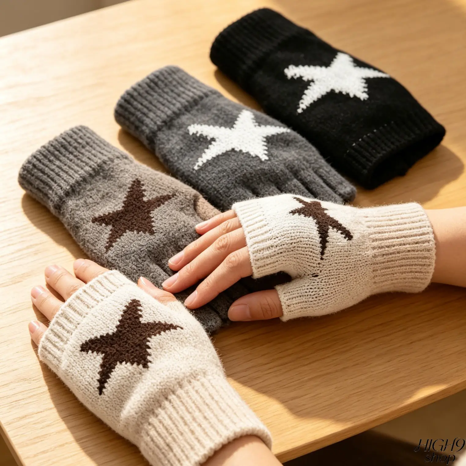 Unisex 3-Pairs Geometry Fingerless Knit Gloves, Soft Warm Half-Finger Casual Fashion Mitts, Elegant Pattern Winter Autumn Outdoor Accessory Gift for Men & Women