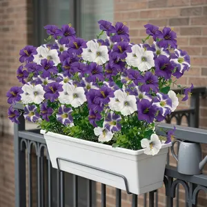 12-Piece Artificial Flower Set, Realistic Eucalyptus Morning Glory Fake Flowers, UV-Resistant Home Garden Outdoor Decor, Ideal for Courtyard, Entrance, Living Room
