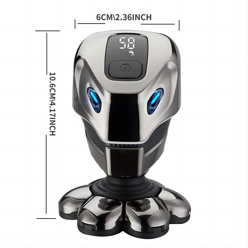 5 in 1 Electric Hair Trimmer Kit, Rechargeable Electric Head Shaver for Men, Waterproof Portable Shaver Grooming Kit, Dry Wet Shaving for Men